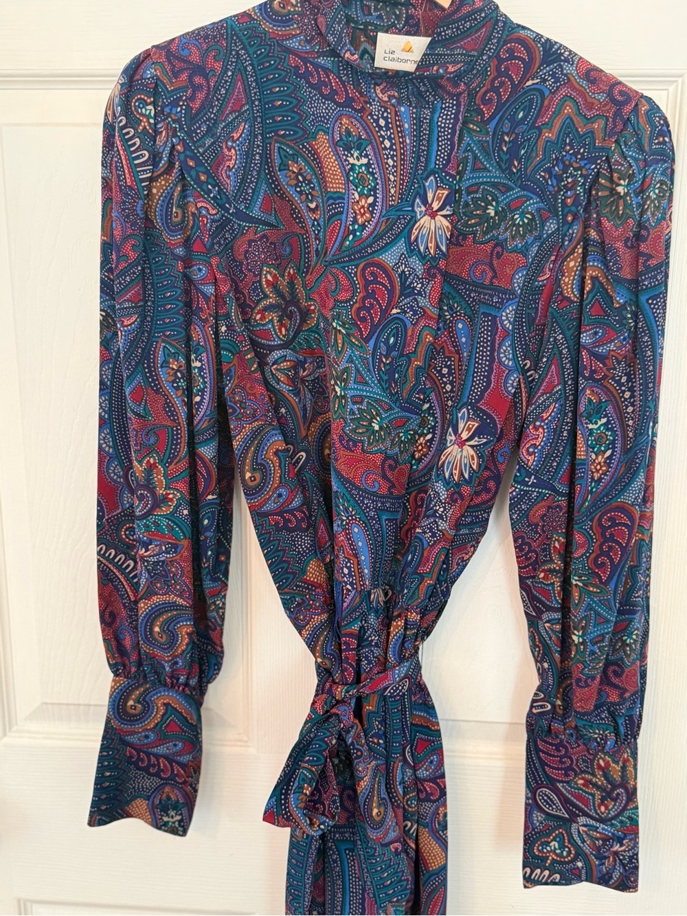 VINTAGE LIZ CLAIBORNE PAISLEY SILK DRESS 

GORGEOUS CONDITION LIKE NEW 😍 - Picture 8 of 9
